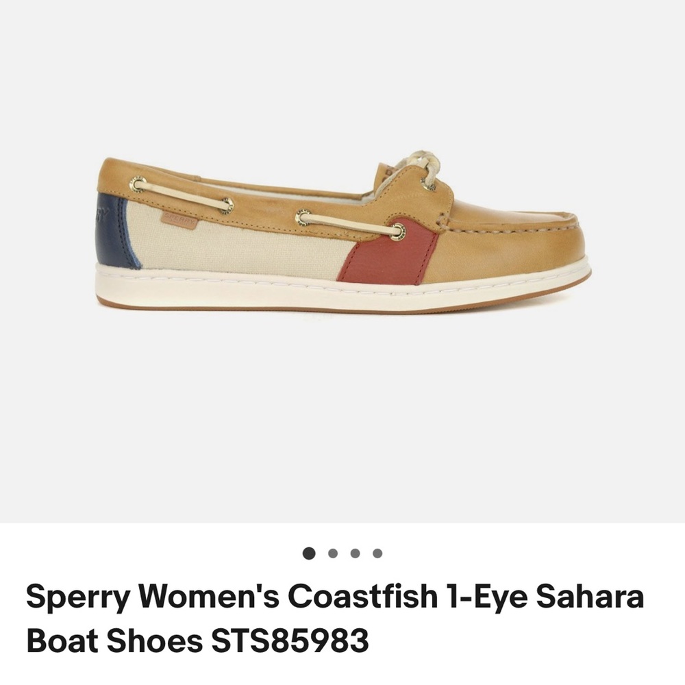 Sperry Women's Sahara Boat Shoes - Tan, Red, Navy